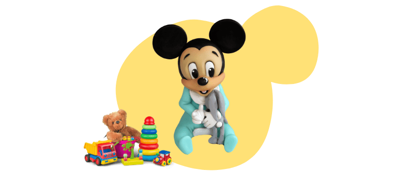 Baby Mickey Mouse Fondant Cake Topper