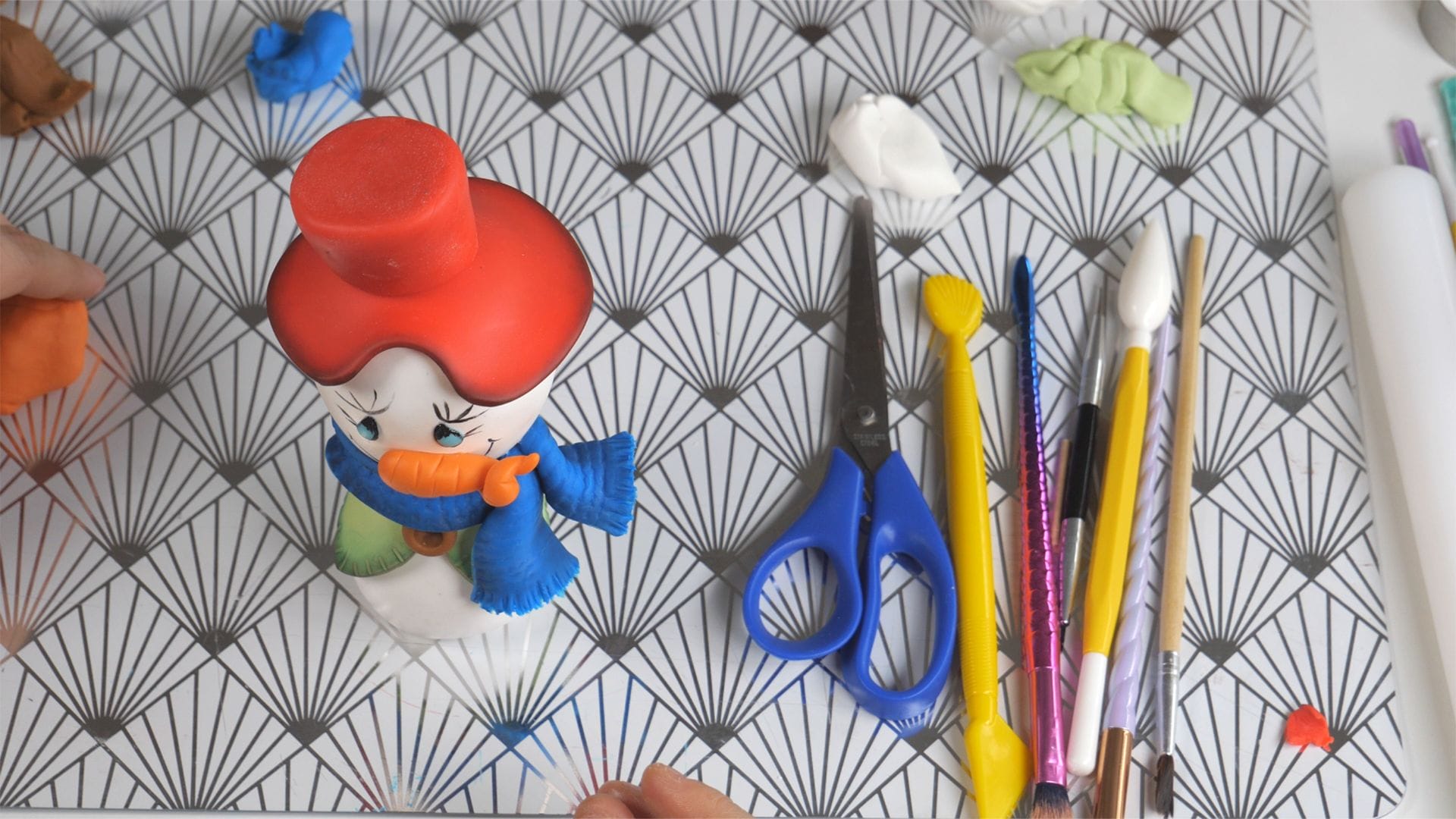 Snowman - Fondant Cake Topper Tutorial 3