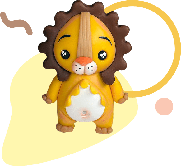 lion fondant cake topper