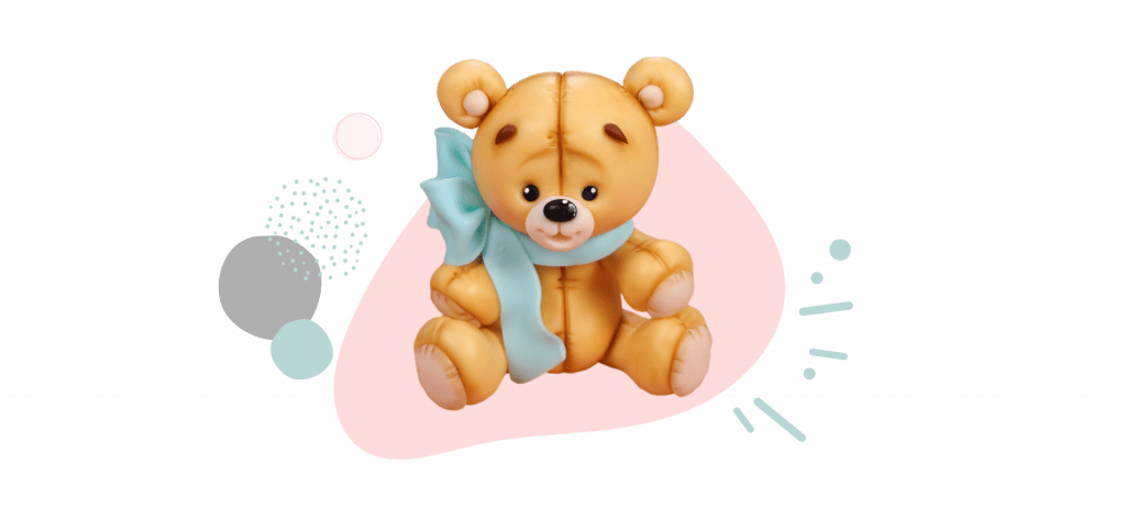 Teddy bear fondant cake topper tutorial
