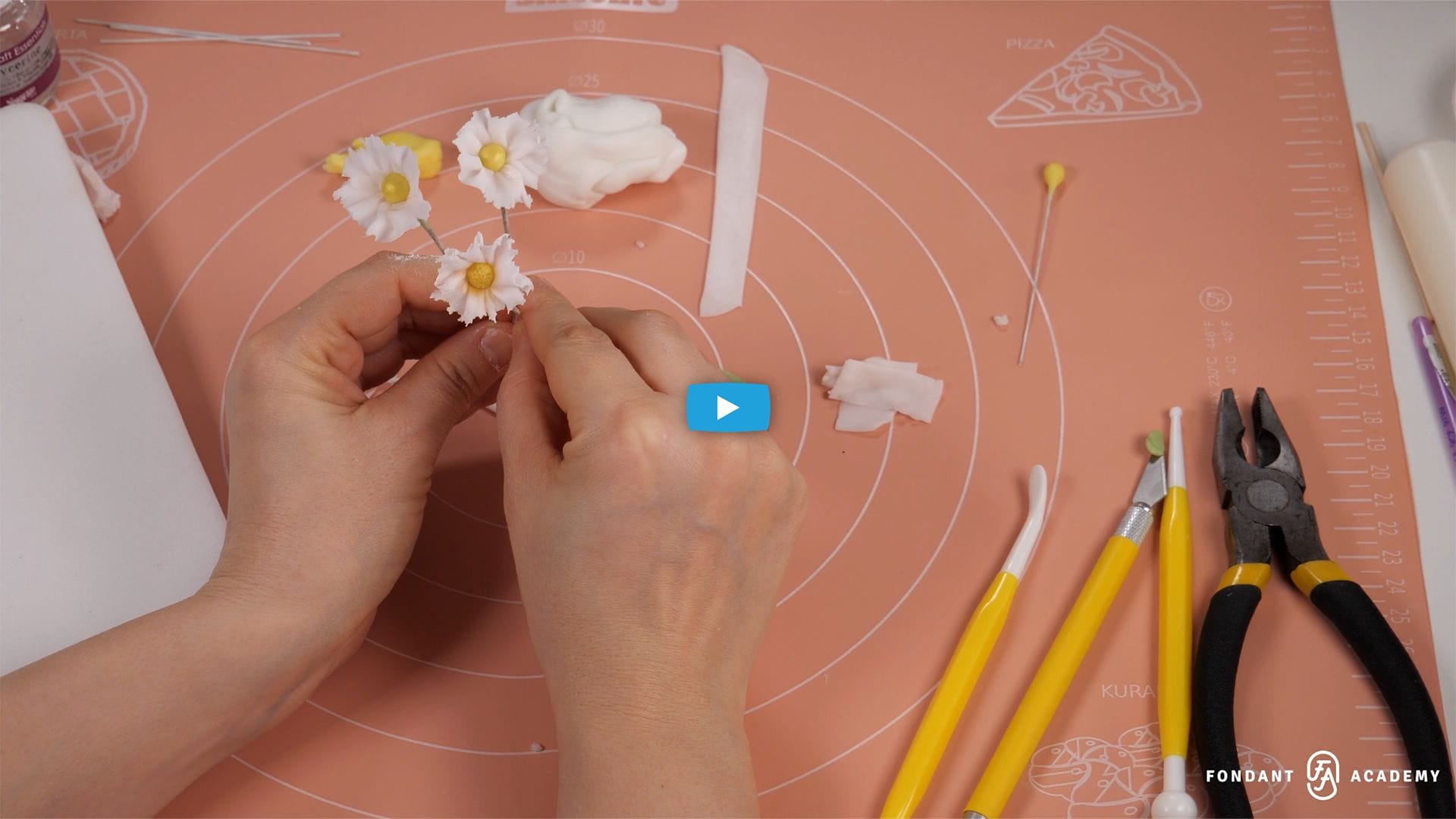 Daisy (variation) – Fondant Flower Tutorial 4