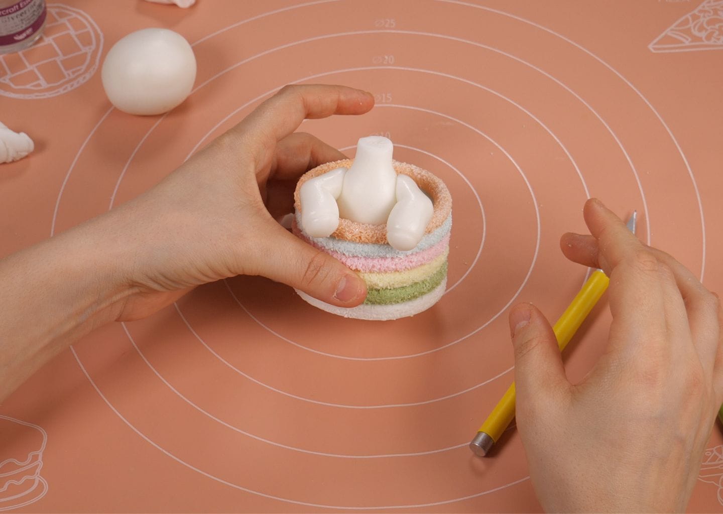 Unicorn legs fondant cake topper