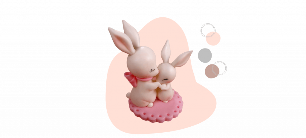 two rabbits fondant cake topper tutorial