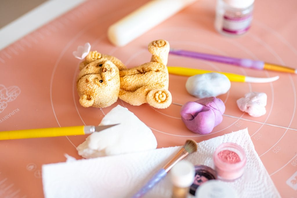 teddy bear fondant cake topper